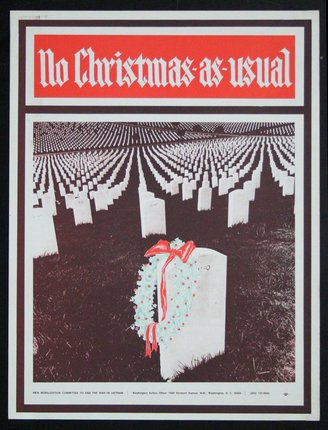 a poster with a wreath on it