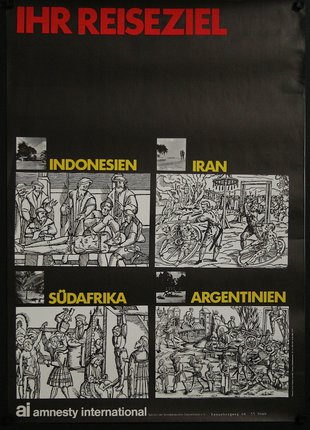 a black and white poster with images of people