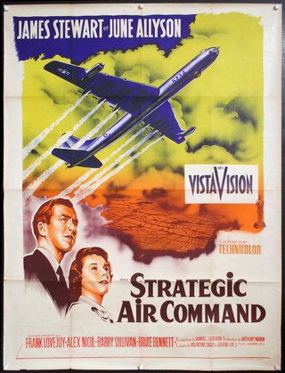 a poster of a man and woman flying in the sky