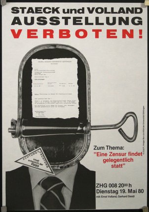 a poster with a key in the mouth