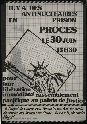 a poster with a statue of liberty