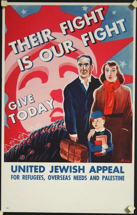 a poster of a man and a woman with a child