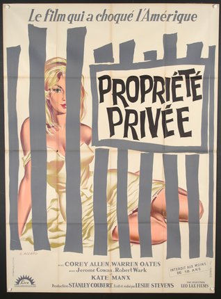 a poster of a woman behind bars