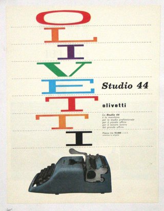 a typewriter on a poster