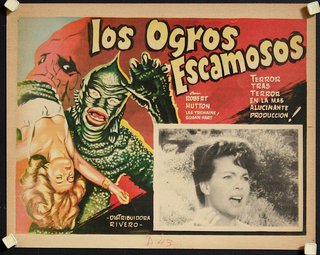 a movie poster with a woman in a monster garment
