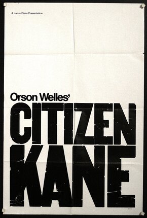 a poster with black text
