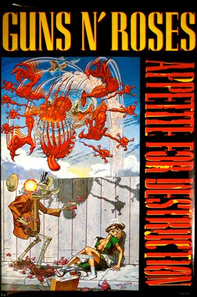 Guns N Roses Appetite For Destruction Original Vintage Poster