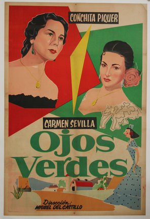 a poster with women in black dresses