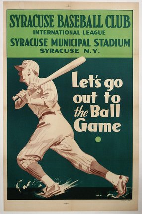 Syracuse Baseball Club International League - Let's Go Out to the Ball Game, Original Vintage Poster