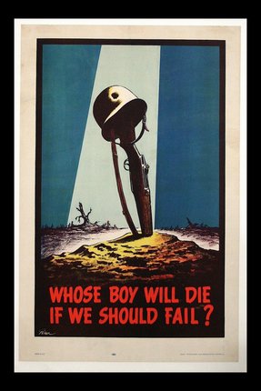a poster with a gun and a helmet