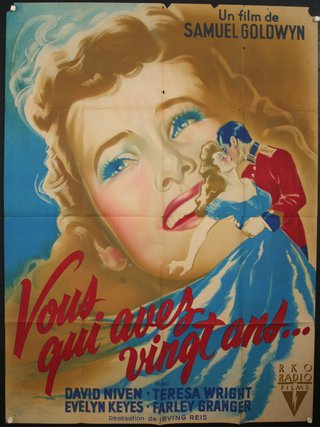 a poster of a woman kissing a man