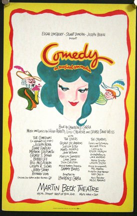 a poster for comedy at the musical commissary