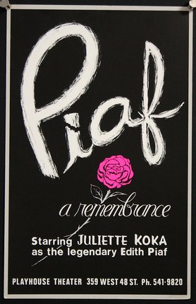 a poster with a pink rose