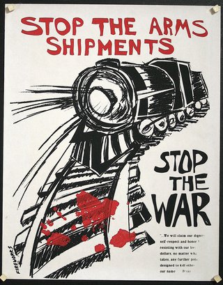 a poster with a train and text