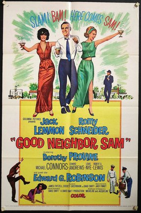 a movie poster of a man and women
