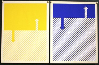 a yellow and blue rectangular shapes