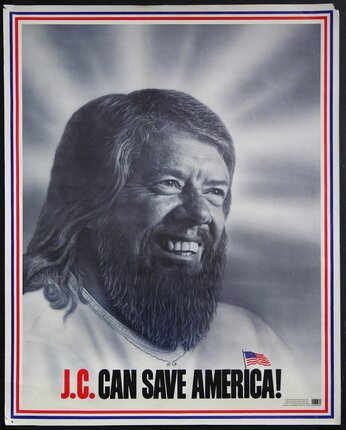 a poster of a man with a beard