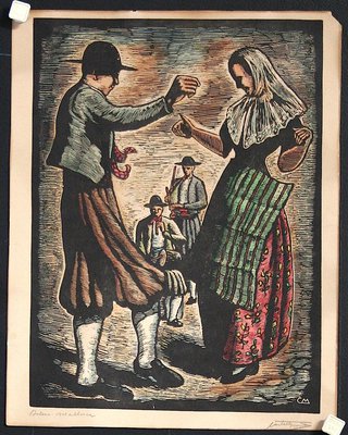 a man and woman dancing