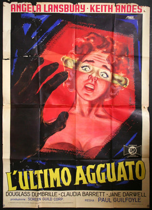 a poster of a woman covering her eyes with a hand