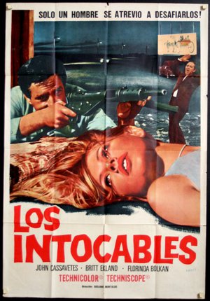 a movie poster with a woman lying on the back and a man pointing at her
