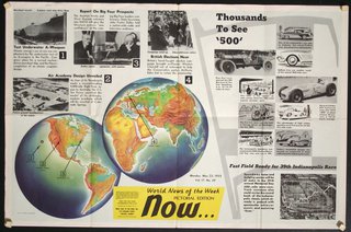 a poster with images of the earth and text