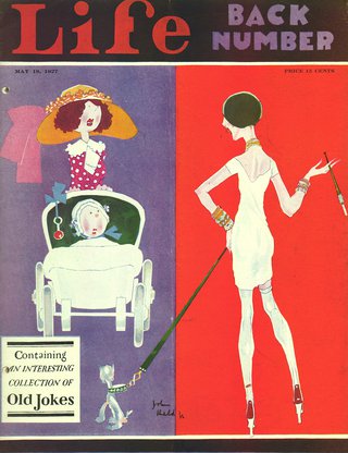 a magazine cover with a woman and a baby