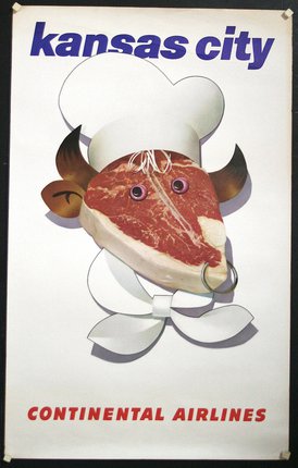 a piece of meat with horns and a chef hat