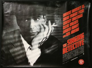 a movie poster of a man smoking a cigarette