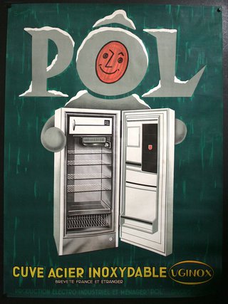 a poster of a refrigerator