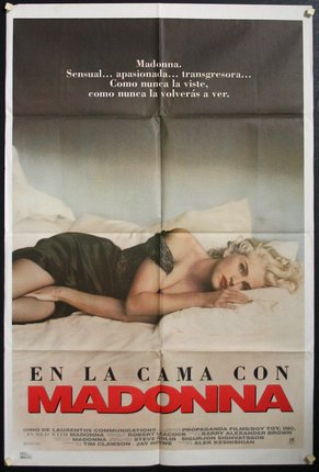 a movie poster of a woman lying on a bed