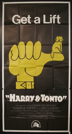 a poster with a yellow fist