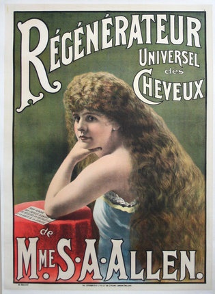 a poster of a woman with long hair