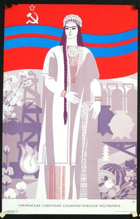 a poster of a woman in a long robe