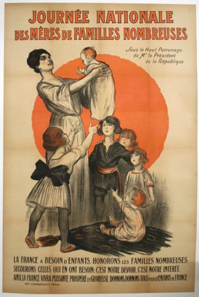 a woman holding a baby and a group of children