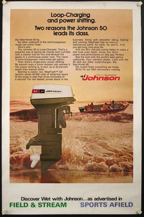 an advertisement for an outboard motor