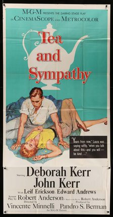 a poster of a man and a woman lying on a bed
