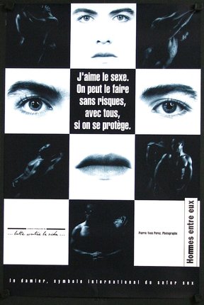 a poster with different images of eyes and lips