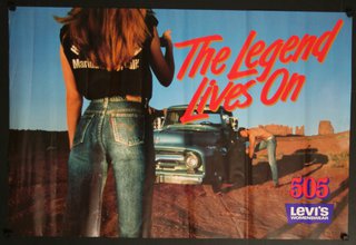 Lives On, The - Levi's 505 | Vintage Poster | Chisholm Gallery