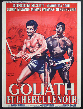 a poster of men with swords