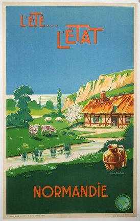 a poster of a country house