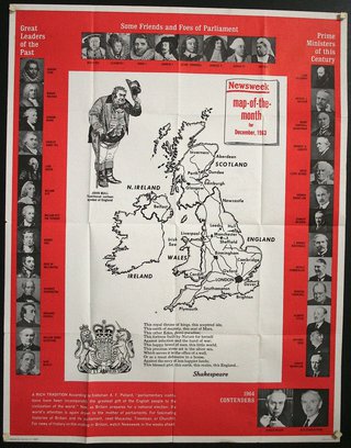 a poster with a map of the united kingdom