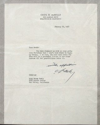 a letter from a famous actor