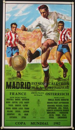 a poster of a football match