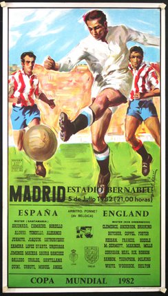 a poster of a football match