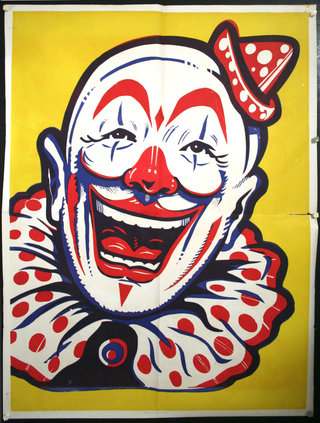a clown with a hat and a clown's head
