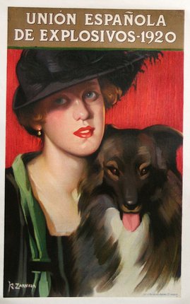 a woman with a dog