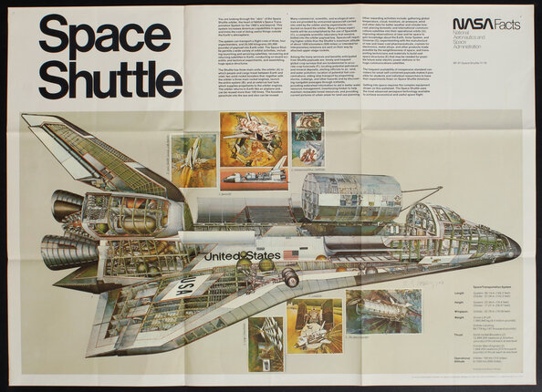 a poster of a space shuttle