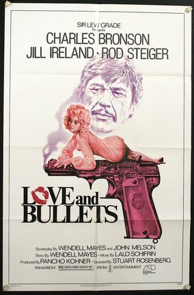 a movie poster with a woman on a gun
