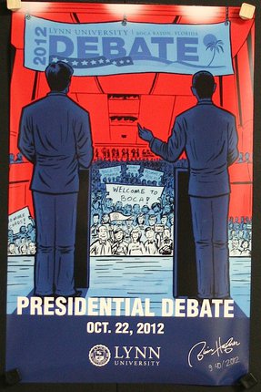a poster of a presidential debate