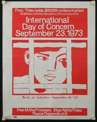 a poster for a international day of concern